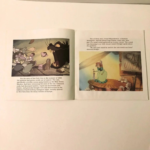 Vintage 1986 Lot of 2 An American Tail  Books Little Lost Fievel The Moss Street - Picture 5 of 16